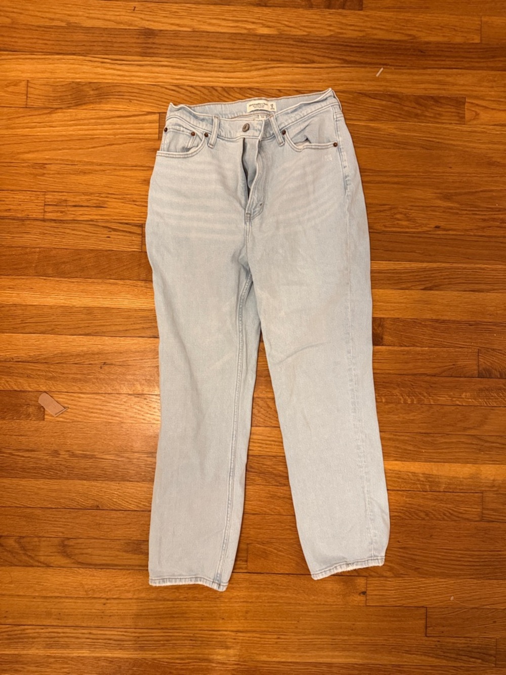 Abercrombie Ankle Straight Ultra High Rise Jeans-curve love